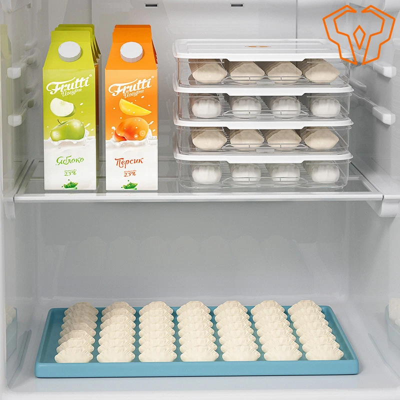 Multi Layered Dumpling Box Household Food Grade Frozen Egg Fresh Frozen Refrigerator Storage Kitchen Summer container 2