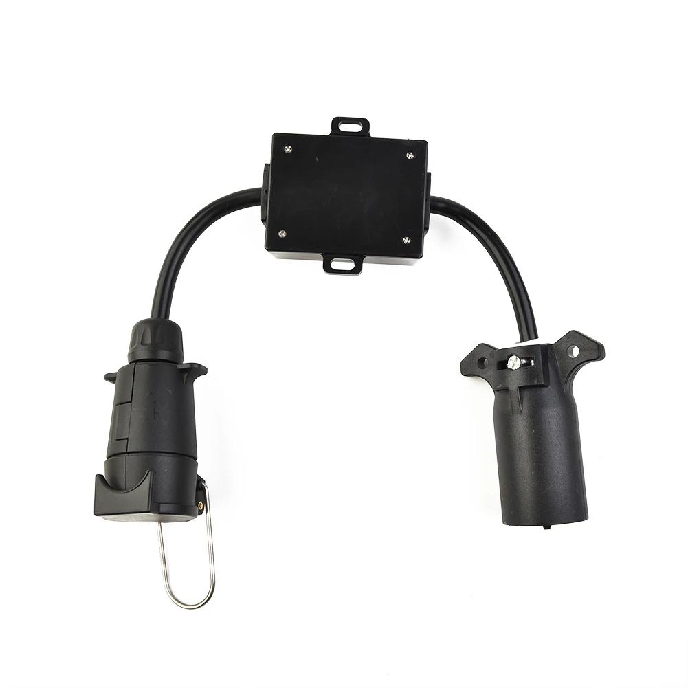 

1pcs Trailer Connector Separate Brake Tail Light Circuit Round Plug For American 7-pin Change European 7-pin Caravan Carriers