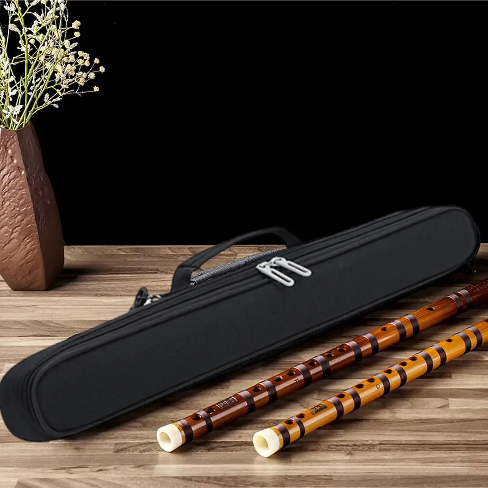 지퍼가 달린 플루트 휴대용 케이스 손잡이가 있는 휴대용 액세서리 방수 기능