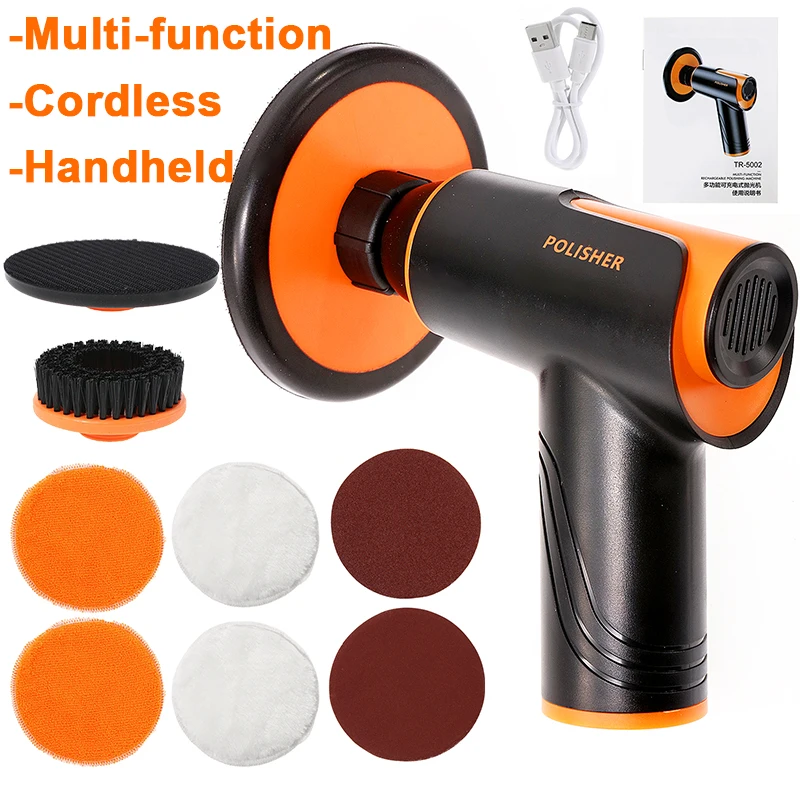 Wireless Electric Car Polisher Waxing Polishing Machine Scratch Paint Grinder Polisher Waxer Machine for Auto Car Home