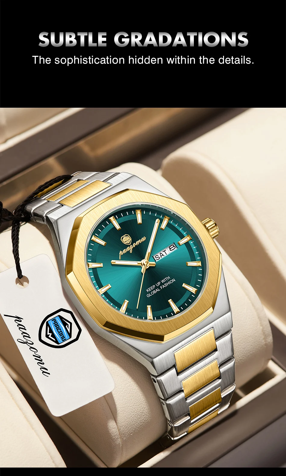 Reloj PAAZOMU detalle esfera