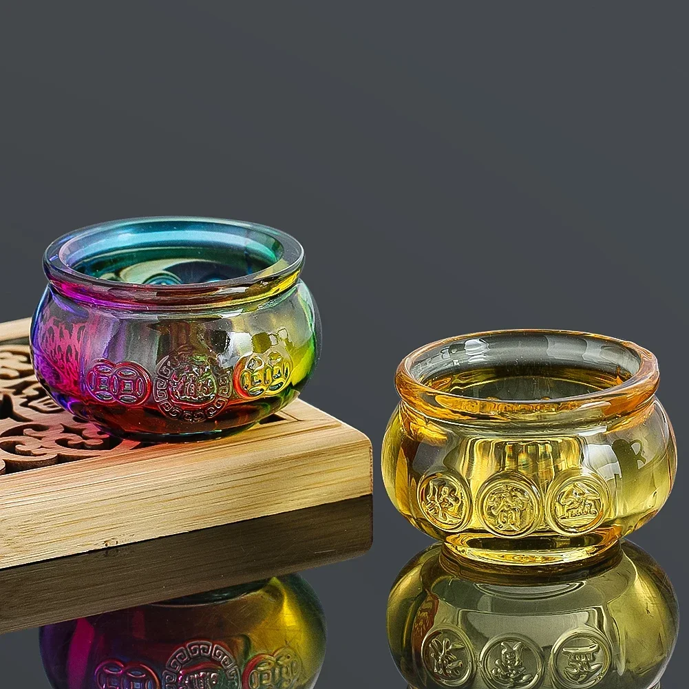 Mini Crystal Glaze Cornucopia Treasure Bowl Feng Shui Lucky Fortune Wealth Prosperity Bowl Figurine Statue Centrotavola Decor