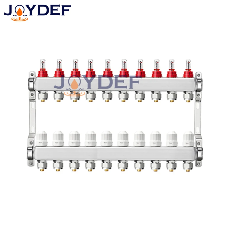 2-16ways 304 ท่อร่วมความร้อนสแตนเลส Pex Manifold ท่อร่วมทําความร้อนใต้พื้น 1
