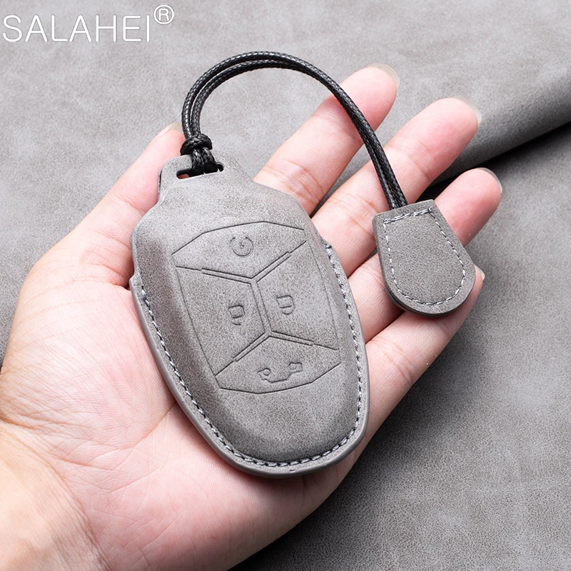 

New Sheepskin Car Remote Key Case Cover Shell Protector Fob Keyless For LYNK&CO Lynk Co 01 02 03 05 06 01 Keychain Accessories