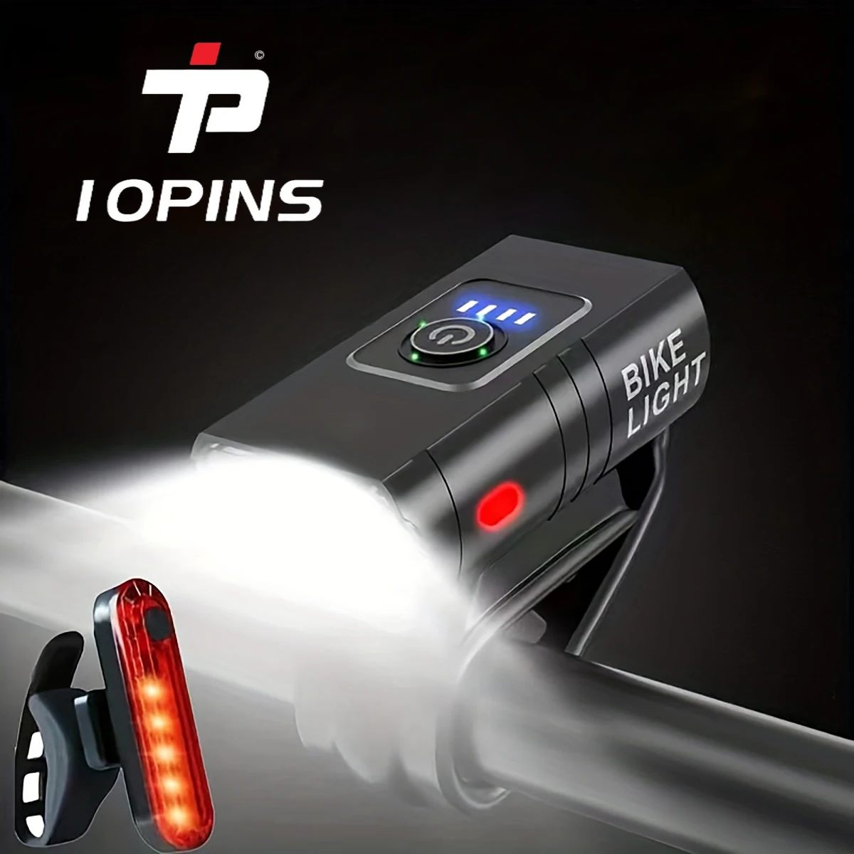 High-Visibility Bicycle Light Set for Road and Mountain Riding