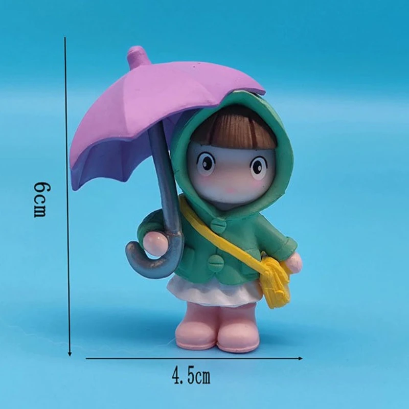 1PCS Cute Umbrella Couple Car Interior Decoration Action Figures Auto Rearview Mirror Dashboard Ornaments for Car Accessories