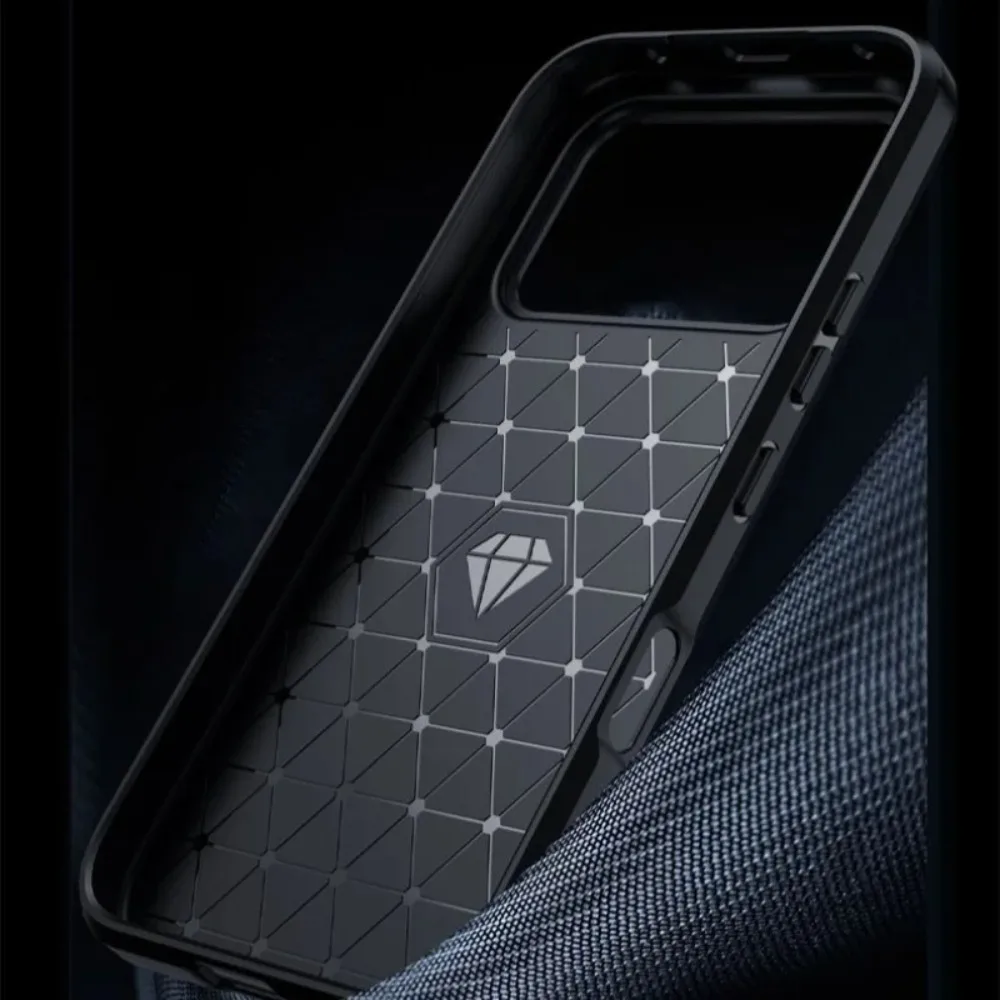 Premium Brushed Carbon Fiber Pattern TPU Soft Case - Slim Protective Cover