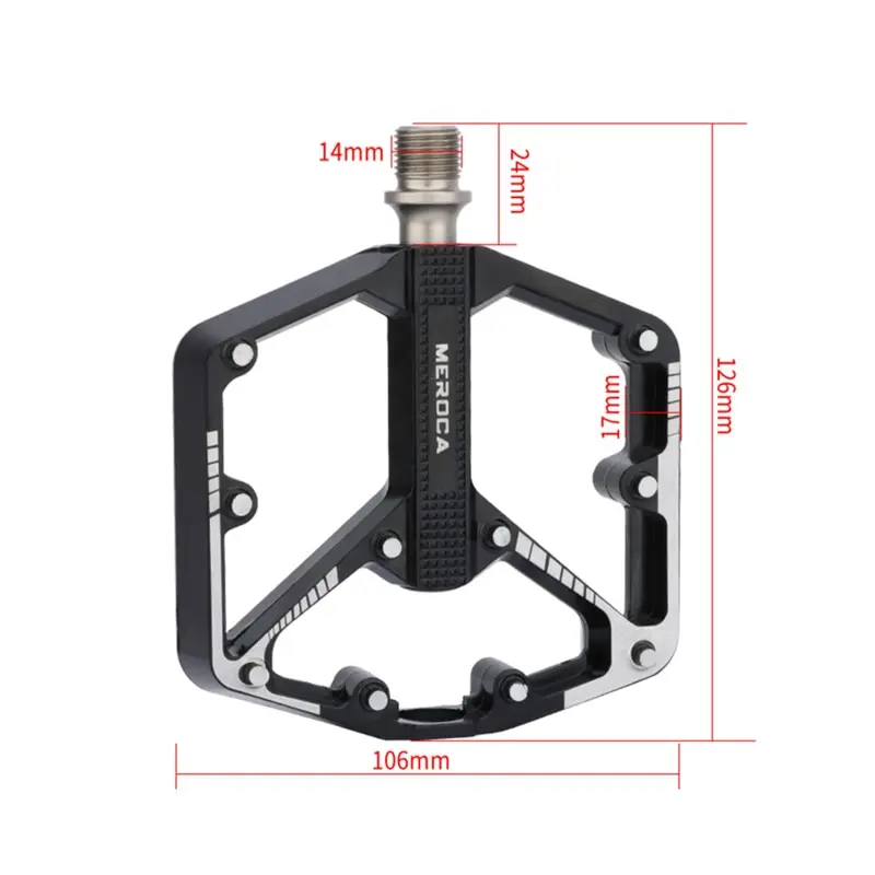 Bicycle Pedals Bicycle Pedals Sealed DU Bearing Nonslip Pedal Mountain Road Bike Cycling Alloy Platform Mtb Pedal
