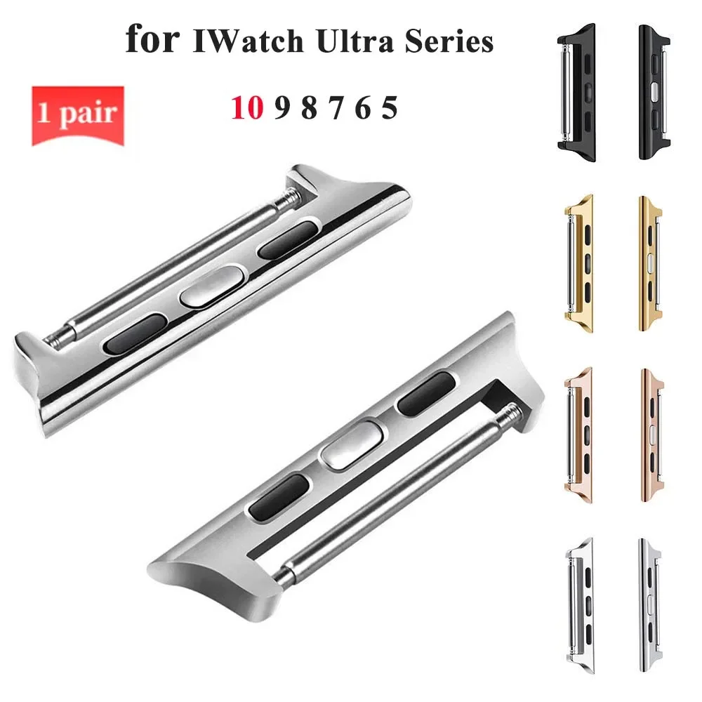 Connecteur de bracelet de montre pour Apple Watch Ultra 2, adaptateur pour iWatch Ultra Series 10, 9, 8, 7, 6, 5, largeur de sangles de 22, 20mm, 49mm, 45mm, 44mm, 42mm, 38mm