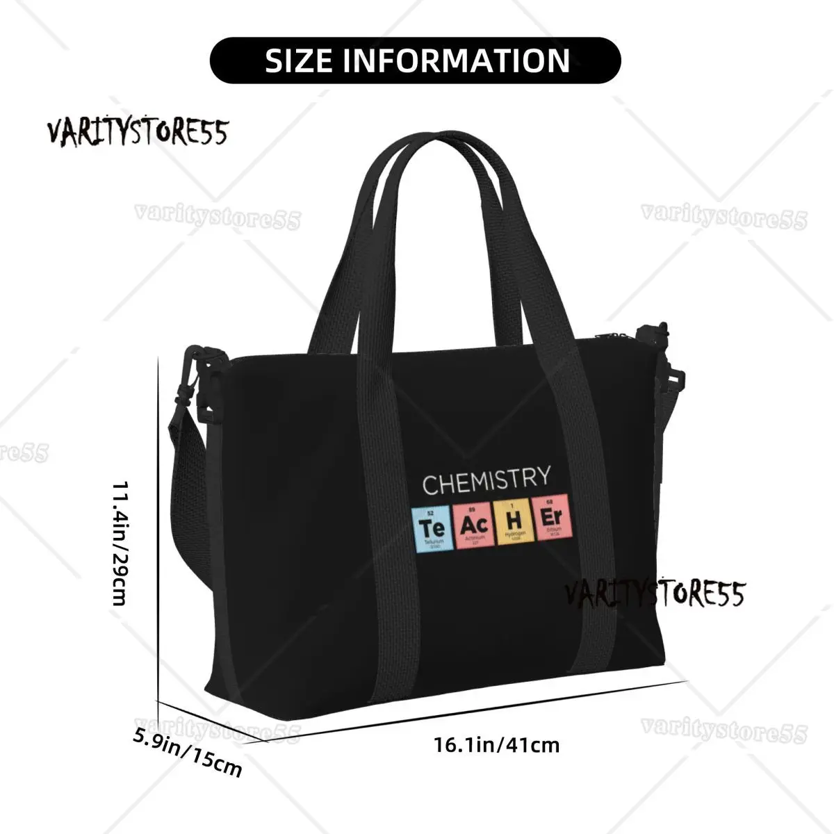 Chemistry Teacher Periodic Table Groceries Tote Shopping Bags Women Big Capacity Science Lab Tech Gym Beach Travel Bags
