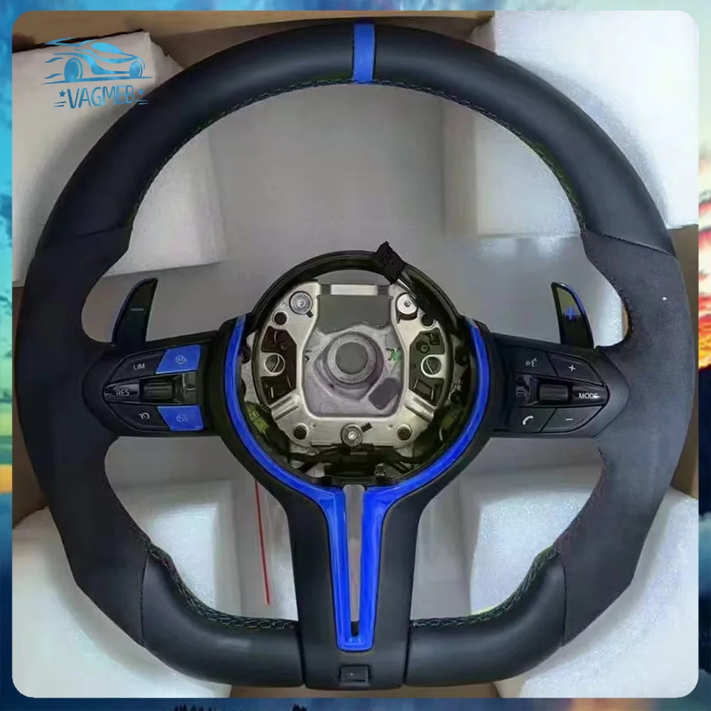 BMW F01 F06 F10 F11 F25 F26 F30 F31 F32 F12 F20 F21 F22 F33 F34 F36 M3 F80 M4 F82 M5 F90용 플랫 바텀 M 스포츠 스티어링 휠