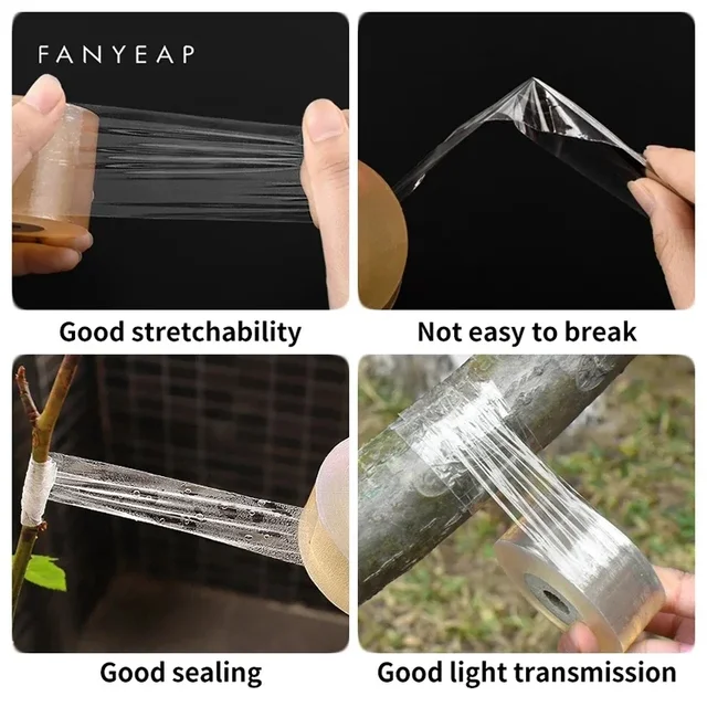 1/2pcs Grafting Tape Film 3cm wide PE/PVC film Self-adhesive Stretchable Garden Seedling Plant Vine Tomato Grafting Accessories 5