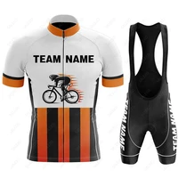 2024 Custom Team Name Bike Uniform Men Summer Cycling Jersey Set Short Sleeve Bicycle Cycling Clothing DIY Logo Maillot Ciclismo 3
