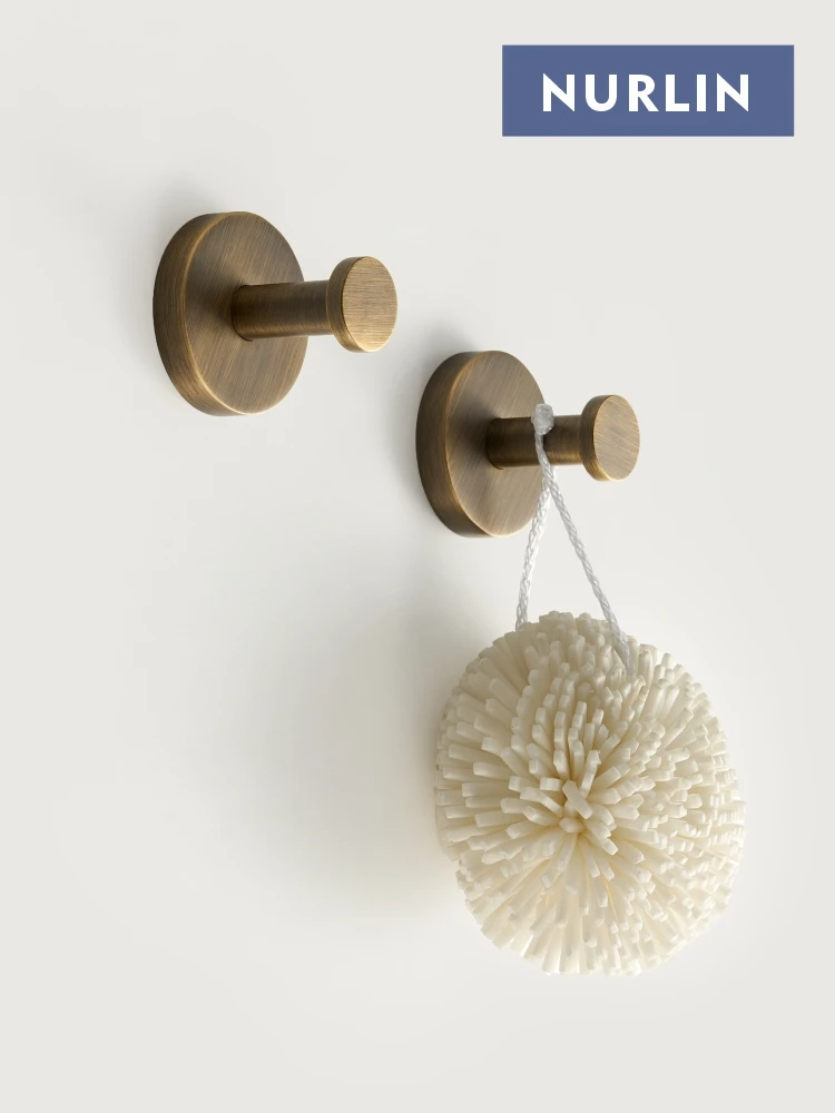Bathroom Hardware Towel Rack Toilet Paper Holder Wall Hook NURLIN Brass Knurled Antique Bronze