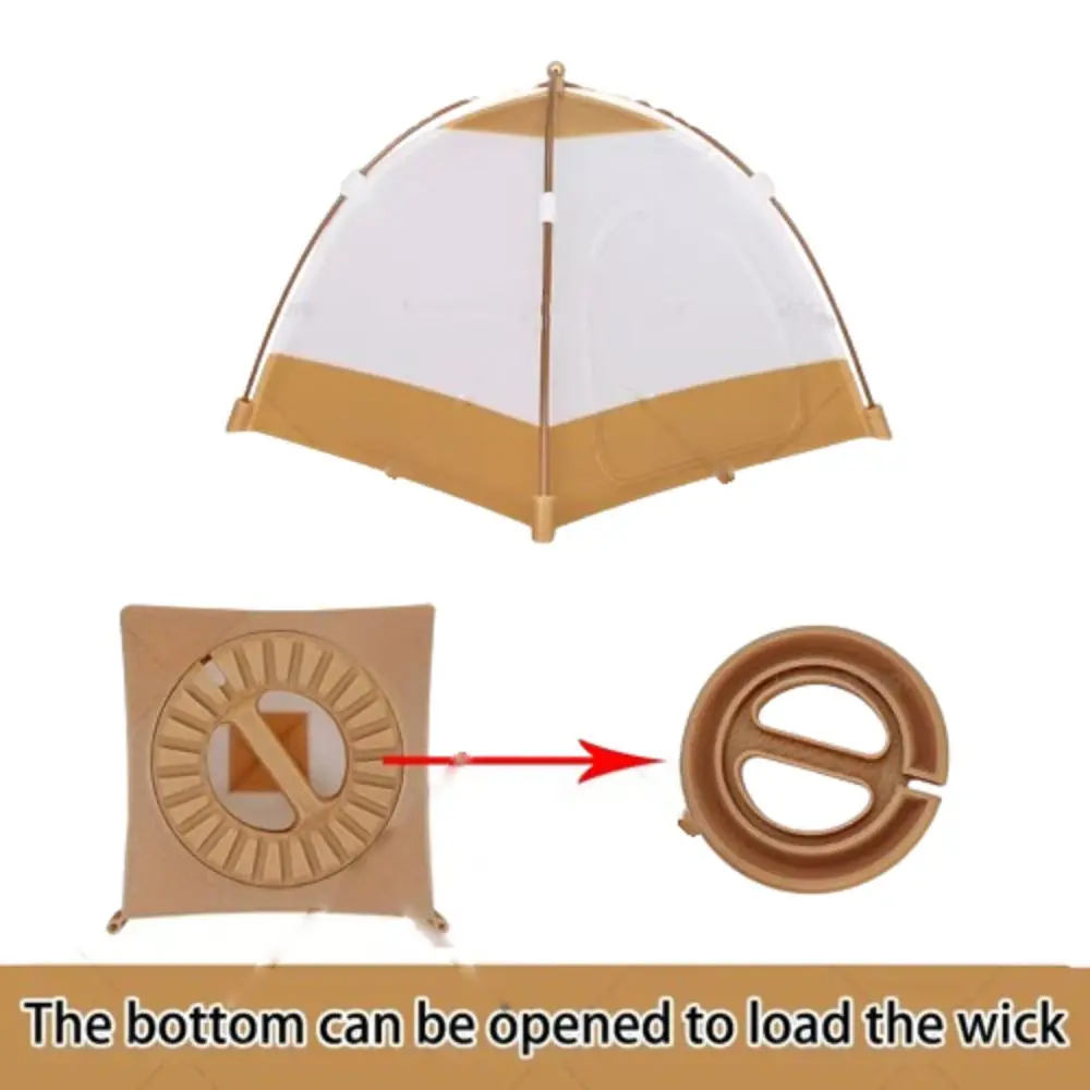 1:12 Scale Camping Tent Model Decoration Oxford Cloth Simulated Outdoor Tent Ornament Ob11 Doll Doll Small Tent Christmas Gift
