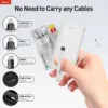 iWALK Upgrade 3-in-1 Universal Charging Cable Capsule Mobile Power Bank Fast Charge Portable External Battery Powerbank,Black 1