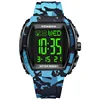 FOXBOX Military Camouflage Men Watch Sports Waterproof Digital Wristwatch LED Luminous Date Week Navy Blue Silicone Man Watches 1
