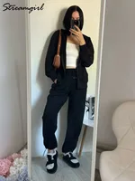 Autumn Sweatpants Set Women White Oversize Sweatshirt With Zipper And Hood Tracksuits Set Women Two Piece Gray Sports Pants Suit - Image 4