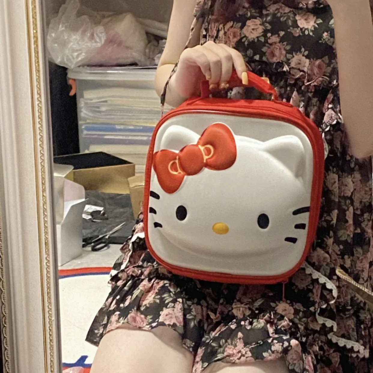 Sanrio Cartoon My Melody Kuromi Kt Cat Makeup Bag Girl Miscellaneous Storage Girl Travel Waterproof Makeup Bag Large Capacity