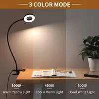 LED Reading Light with Clamp 3 Color & 10 Brightness Desk Lamp Flexible Gooseneck Book Lamp Kids Reading Night Light Book Light 2