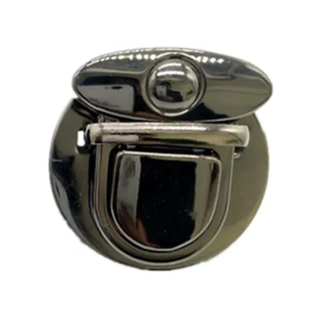 Shoulder Bag Turn Twist Lock Metal Buckle Bag Accessories Handbag Snap Clasps DIY Closure Lock for Purse Totes black