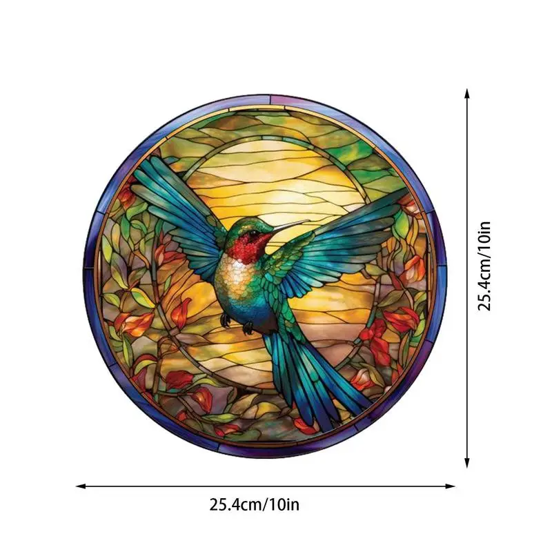 Hummingbird Window Decals Non-Adhesive Warning Sticker Double-Sided Design Decoration Tool Home School Dormitory And Hotel,hummingbird window decals