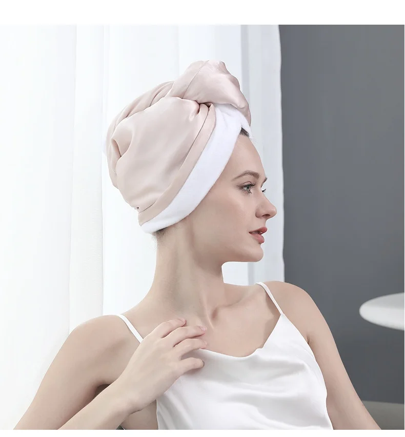 OEKO-TEX certified mulberry silk hair drying wrap