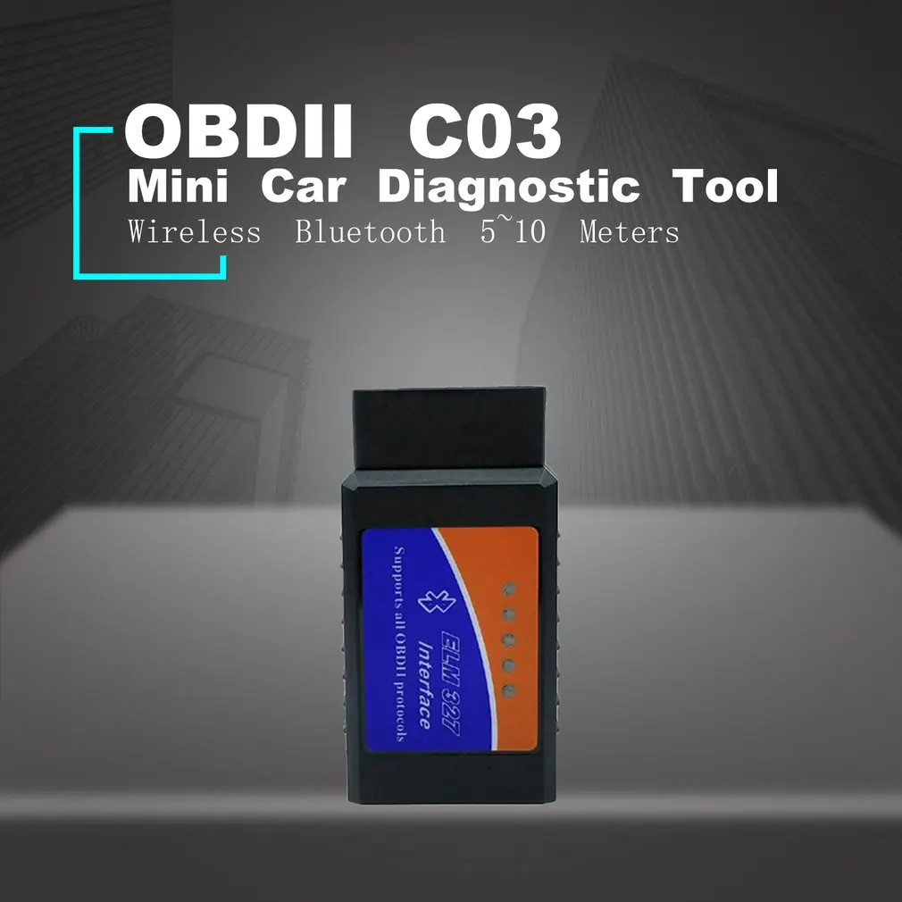 Obd2 Elm327 Blue Tooth V2.1 Elm 327 Code Reader Obd 2 / Obd Ii Auto Car ...