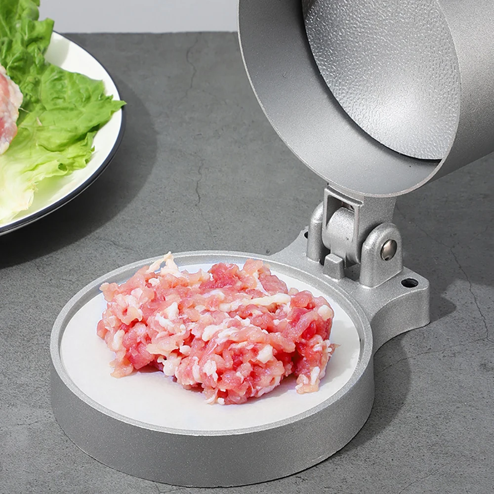 Burger Press Non-Stick Burger Meat Press Aluminum Alloy Non-coated Manual Kitchen Accessories Tools