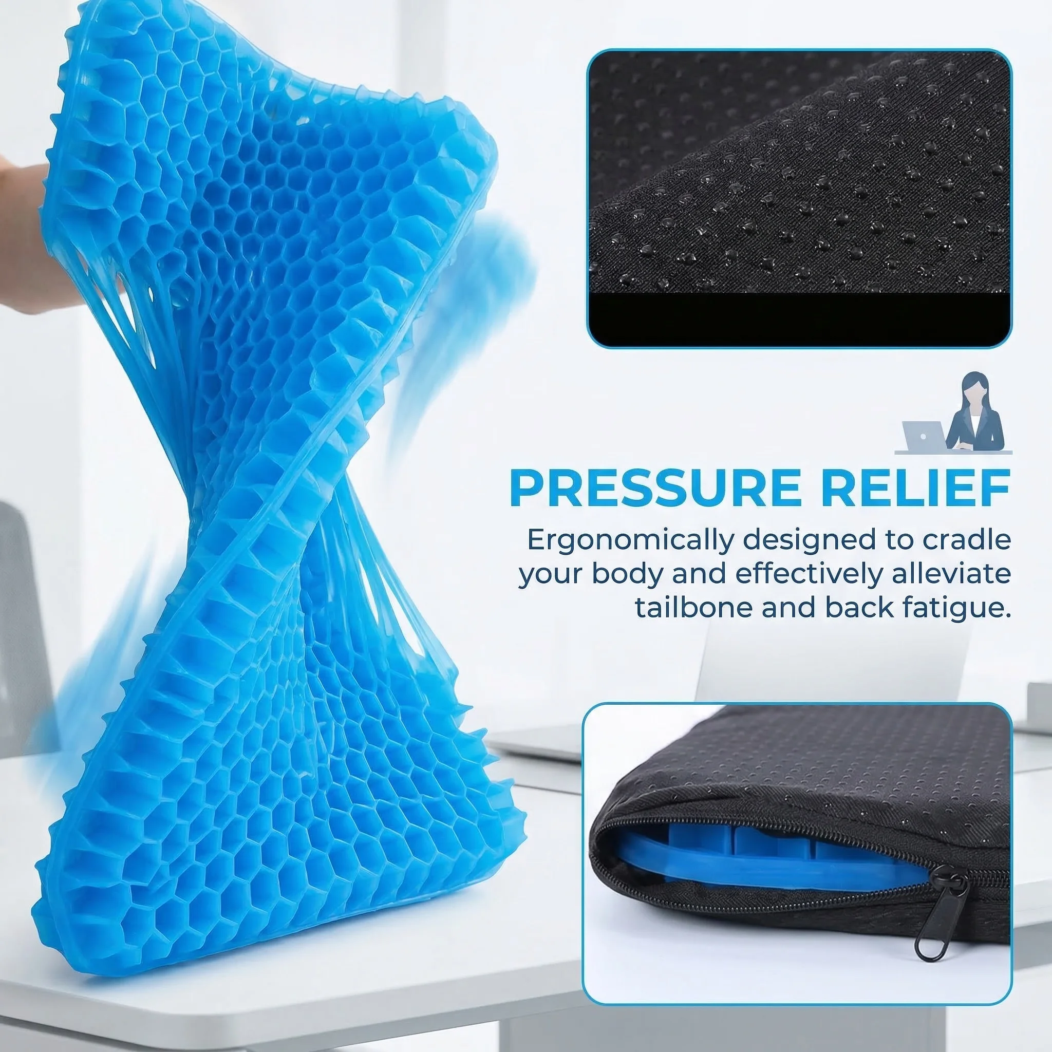 Large Thick Gel Seat Cushion close-up