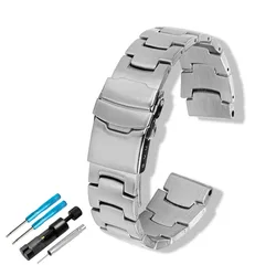 Premium Solid Stainless Steel Watchband Strap - 22 - 18mm (Silver)
