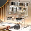 Transparent Cosmetics Storage Box High Quanlity Rack Desktop Dressing Table Dustproof Storage Rack Large Capacity Storage Box 5