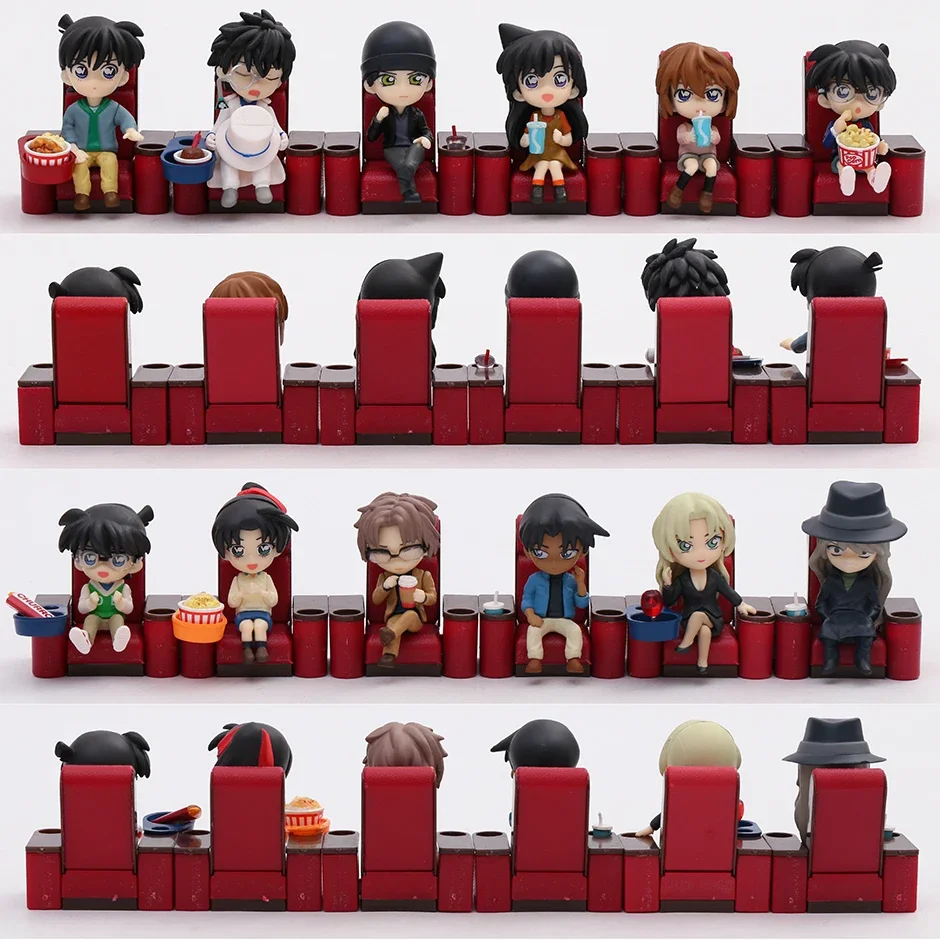 Detective Conan Cinema Cinema Set Akai Shuichi Hattori Heiji Okiya Subaru Gin Vermouth Pvc Figure Giocattoli Decorazione Bambole