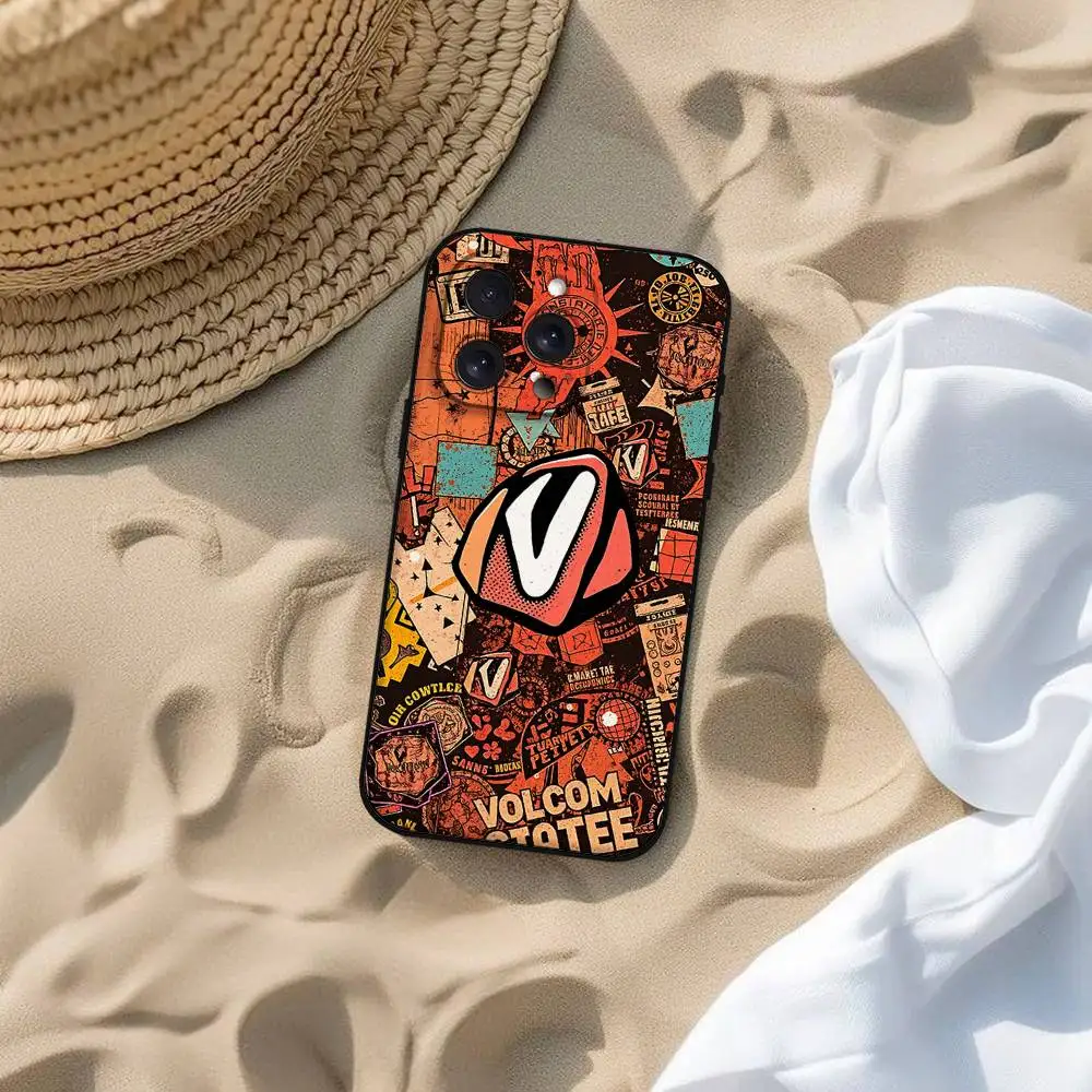 Sleek V-Volcom Soft TPU Phone Case with Skin-Friendly Design