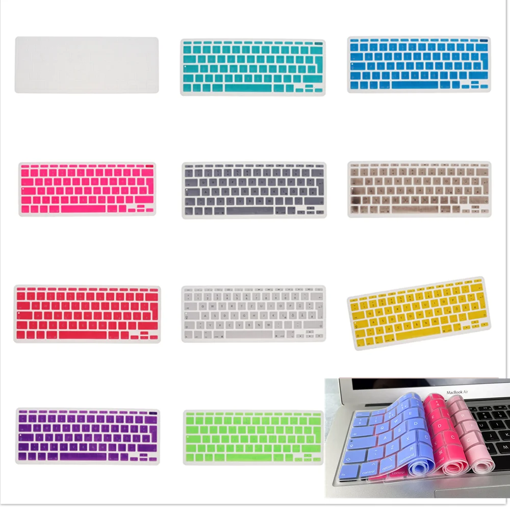 

Немецкая телефонная пленка для клавиатуры, чехол для европейского 11 дюймового Macbook, силиконовая цветная Водонепроницаемая Защитная пленка для клавиатуры