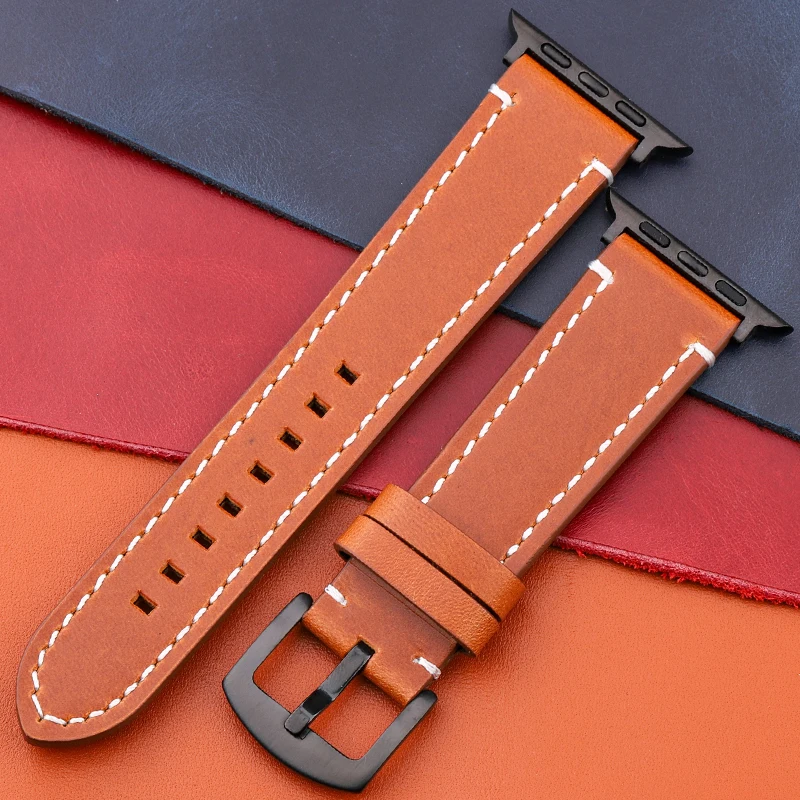 Elegant Genuine Leather Watch Strap - Premium Watchband