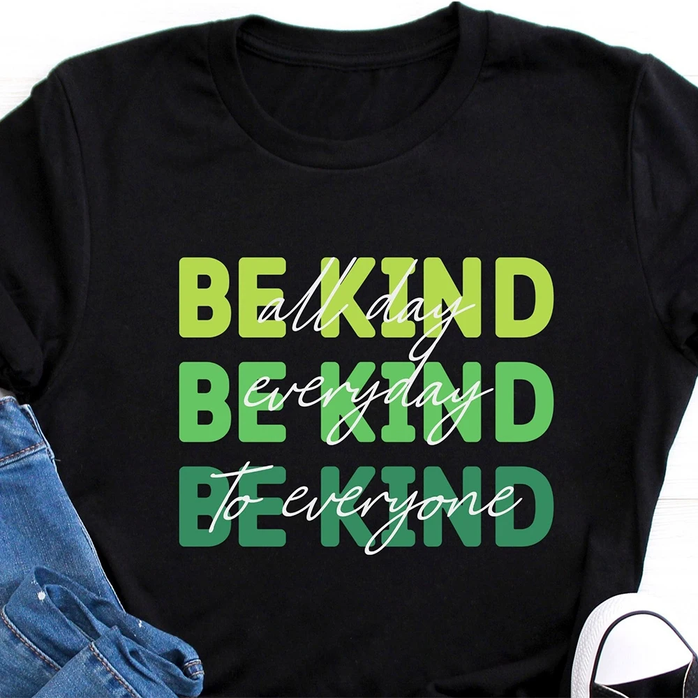 

Retro Be Kind All Day Everday To Everyone Women T Shirt Religious Clothes Causal Christian Jesus Church T-shirt Female Dropship