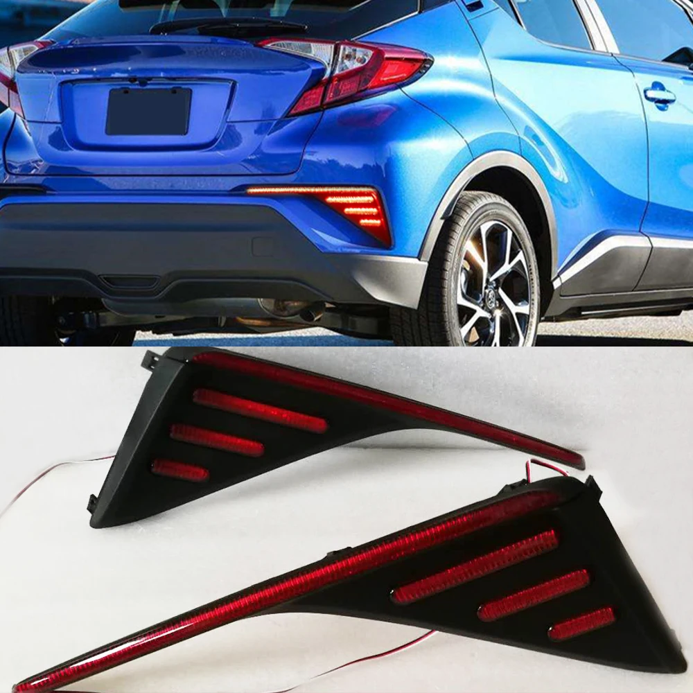 2-In-1 LED Rear Bumper Reflector Light For Toyota CHR C-HR 2017 2018 2019 Drivin