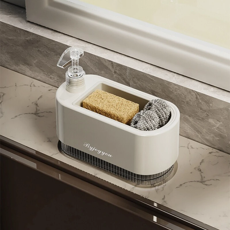 เครื่องจ่ายของเหลวล้างจานขวดครัว Pressers ขวดเจลทําความสะอาดมือลักษณะสูงกล่องเก็บผงซักฟอกซักรีด 1