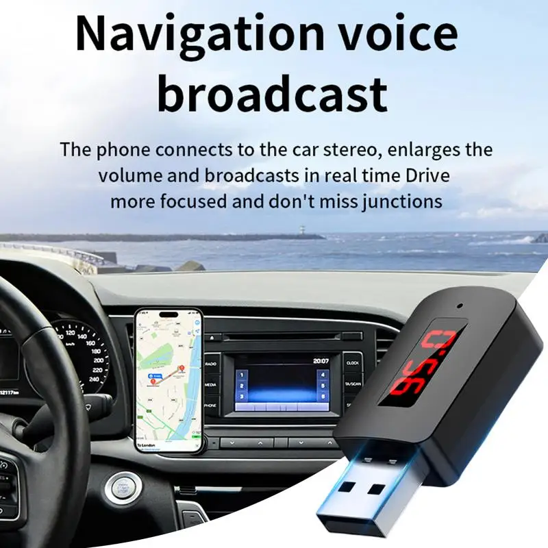 5.4 Wireless Adapter For Car Ultra-Fast Wireless Receiver Audio Adapter Integration Robust Signal Stability
