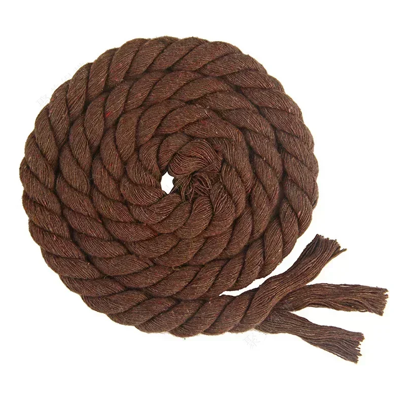 Corda di cotone da 8 mm 3 parti corde intrecciate per tessili per la casa Decorazione artigianale Borsa con coulisse Cintura cordino fai-da-te Cavo da 10 metri