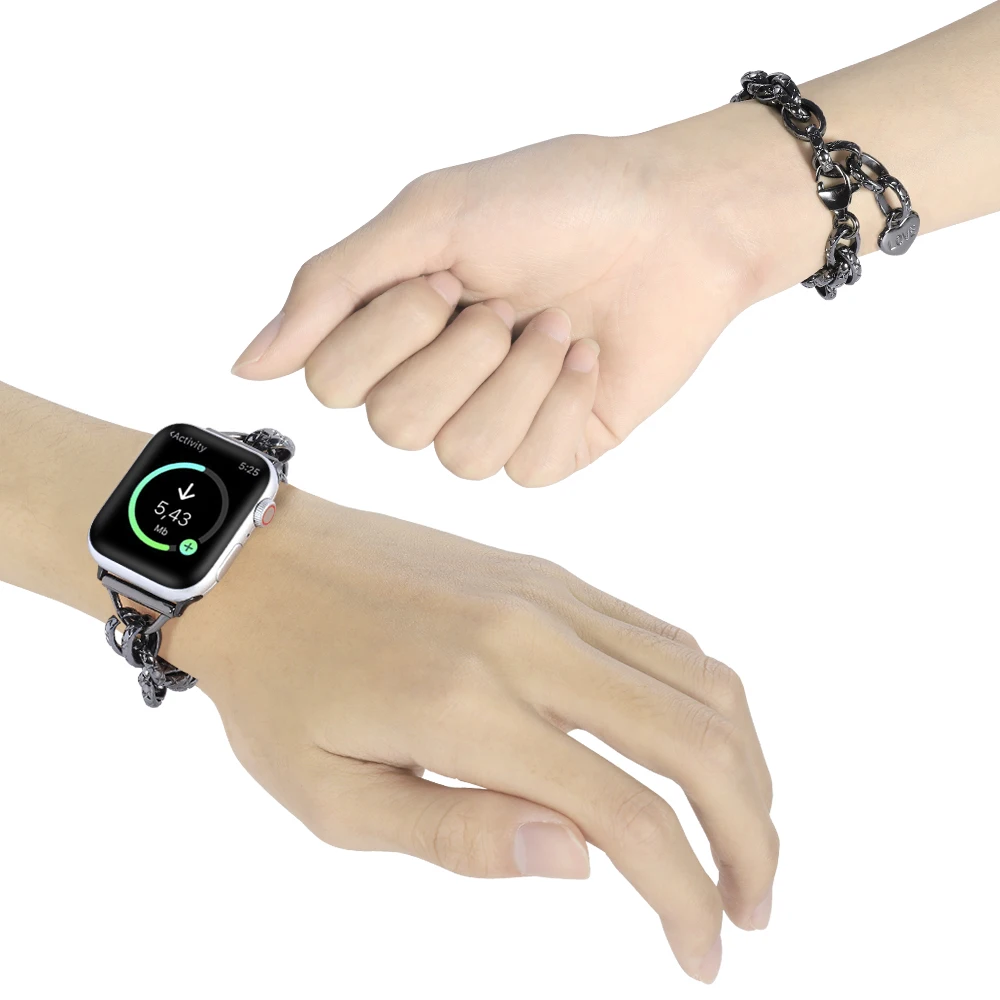 Edelstahl-Metallarmband für Apple Watch S146mm 45/44mm 42-38mm Liebesarmband für die gesamte Palette von IWatch Ultra S10 – Detail 4
