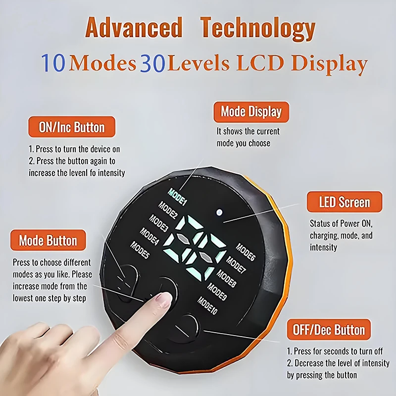 120CM Smart Muscle Toner Abdominal Toning Belt Abs Trainer USB Recharge Home Gym Fitness Massager