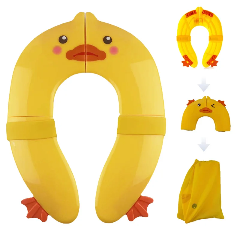 High quality Baby Foldaway Portable small packetToilet Training Seat Potty Ring Anti-skid Toilet Mat travel pot chair 2