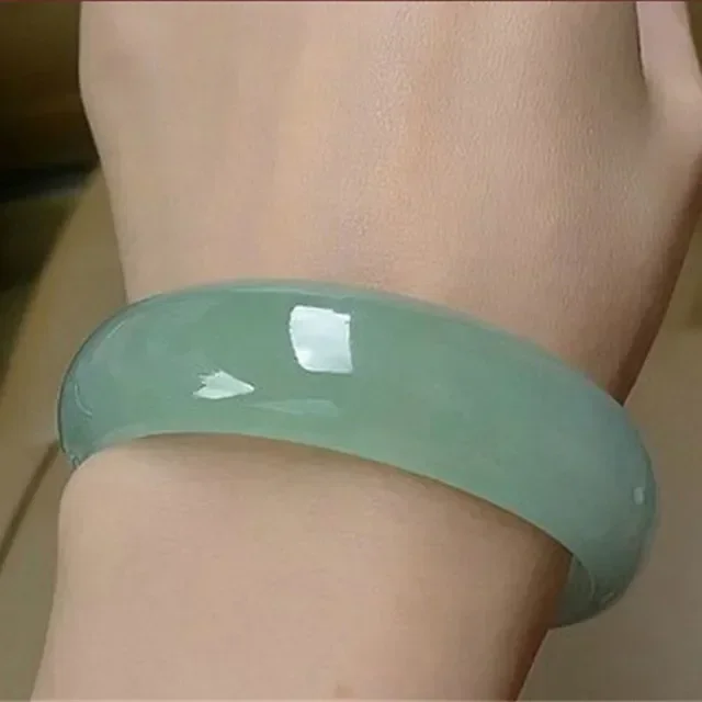 

100% real green jade bangles natural handmade bracelets floating flower emerald ladies bracelet jade gift Bangles Lady PartyGift