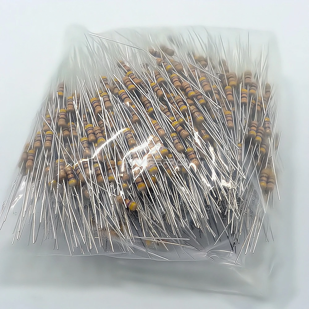 Résistances 470 Ohm 1/4W 5% - Couche Carbone Axiale - Lot De 100 - Marque YAGEO