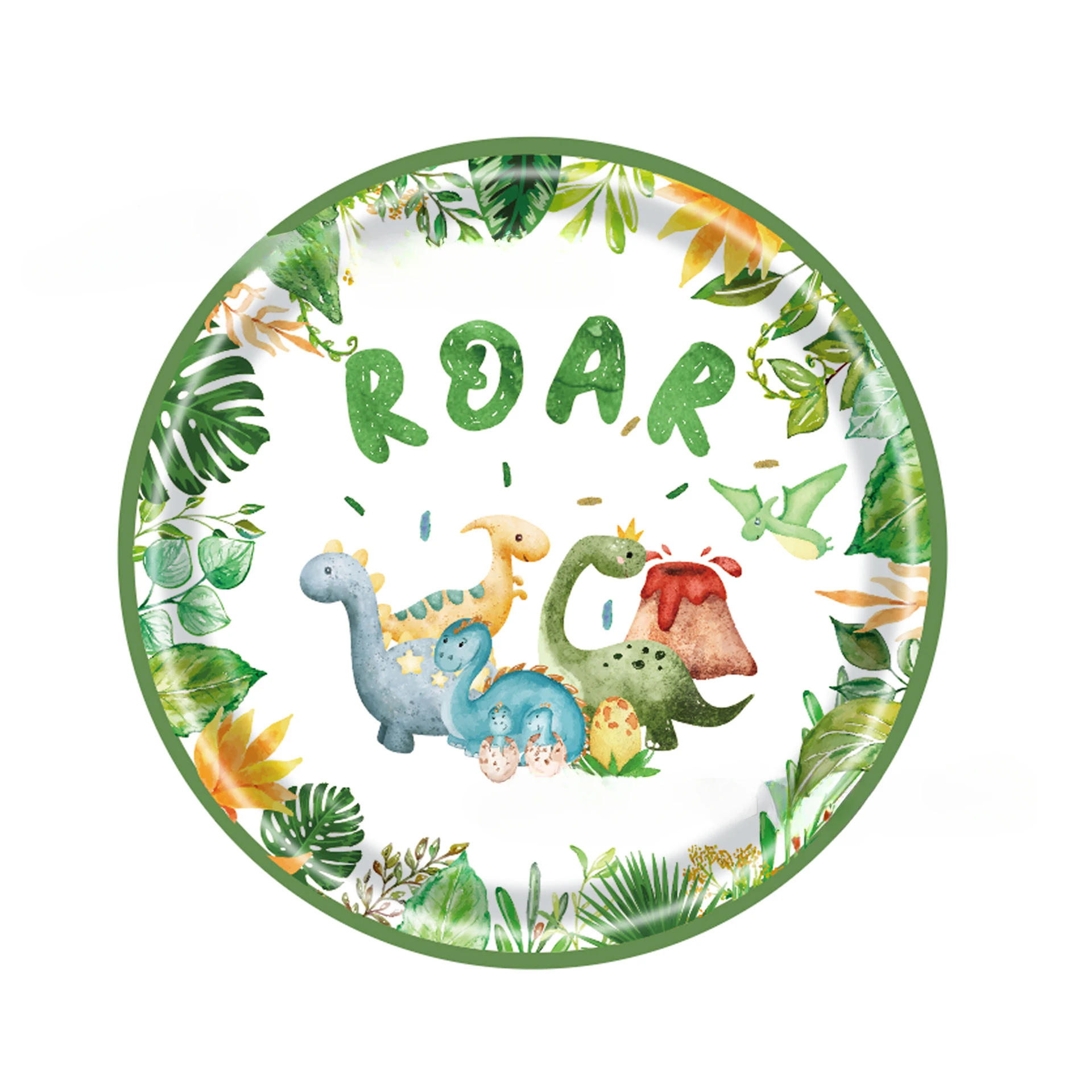 Dinosaur Birthday Party Decoration Supplies Jungle Safari Green Gift Bags Paper Napinks Cups Plates Dino Balloon Baby Shower Kid