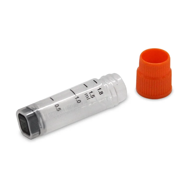 LABSELECT 2D frozen storage tube, Orange outer rotating cover, Three sizes, 2D Barcoder Cryogenic Vial, 50 pieces/pack, 22357