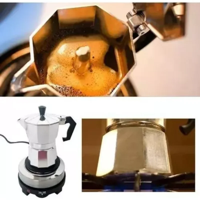 New Italian aluminum coffee machine, 300ml, espresso machine, 6-cup coffee machine