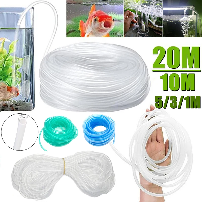 Aquarium Tubing 4-6mm Silicon Aquarium Oxygen Pump Hose Air Bubble Stone Fish Tank Pond Pump Tube Food Grade Material aquarium oxygen pump hose